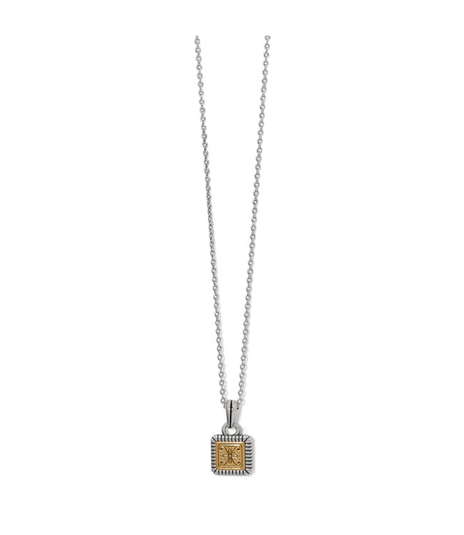 BRIGHTON Mosaic Two Tone Mini Tile Necklace