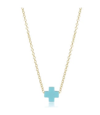 ENEWTON Egirl 14" Necklace Gold - Signature Cross Small