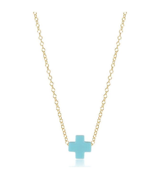ENEWTON Egirl 14" Necklace Gold - Signature Cross Small