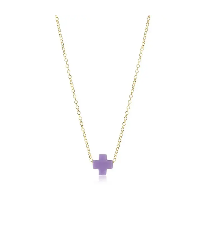ENEWTON Egirl 14" Necklace Gold - Signature Cross Small