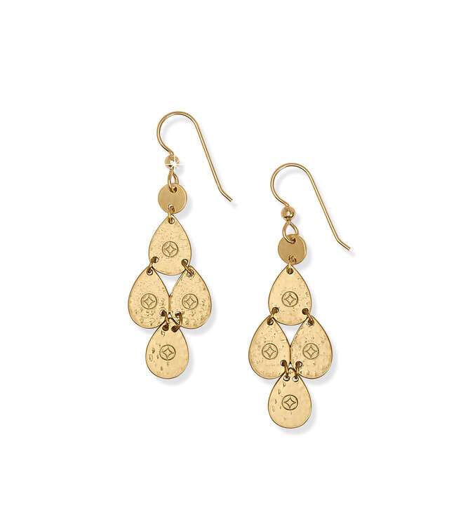 BRIGHTON Palm Canyon Small Teardrop French Wire Earrings Gold