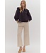 Valerie Solid 3/4 Sleeve V Neck Top
