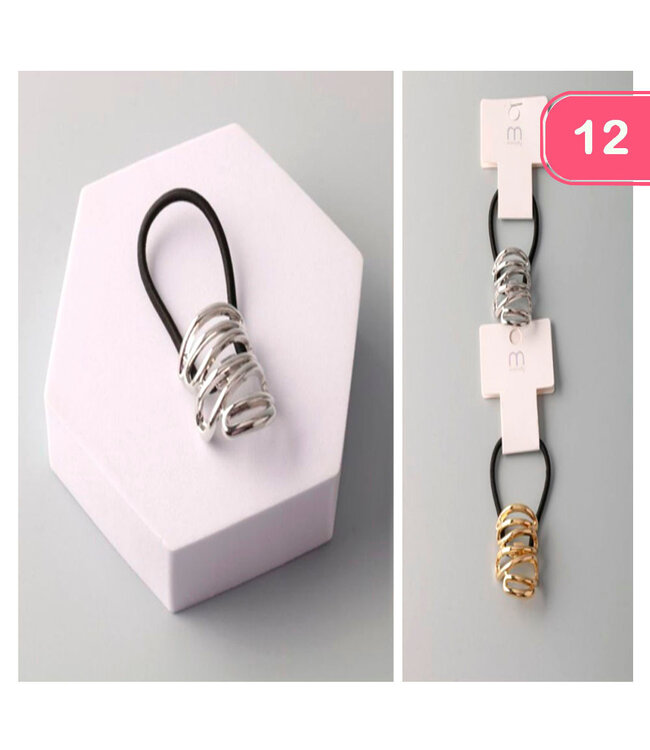 Metal Ribbon Cuff Hair Tie