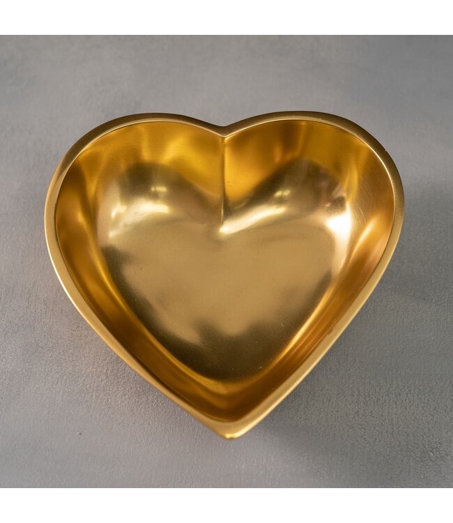 Polished Gold Heart Bowl Large