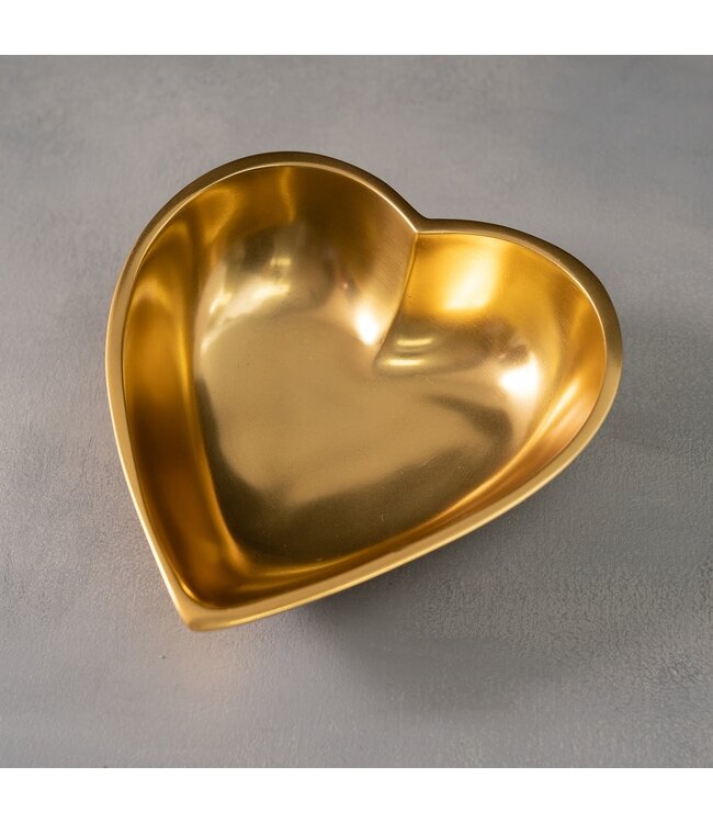 Polished Gold Heart Bowl Large