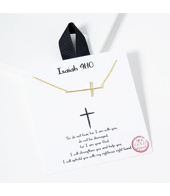 Isaiah 41:10 Necklace - Gold