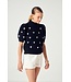 Sierra Heart Shape Embroidery Sweater
