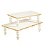 Distressed White with Gold Risers