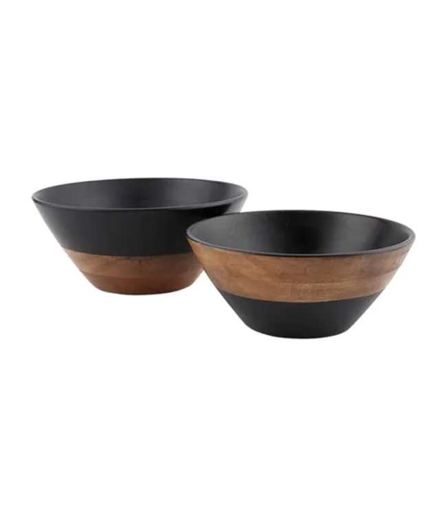 Black Wood Nested Bowls