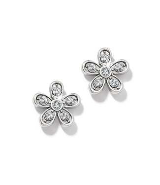 BRIGHTON Enchanting Flower Silver Post Earrings