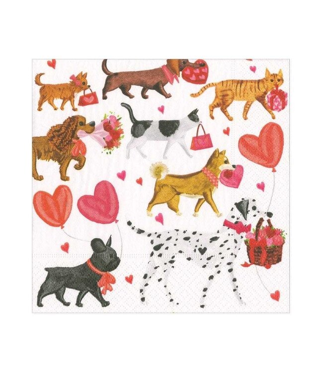 Valentine Parade Paper Luncheon Napkins