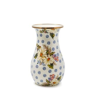MACKENZIE CHILDS Wildflowers Enamel Tall Vase - Blue