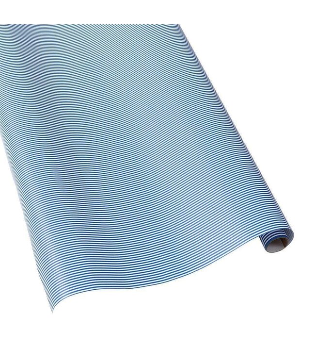 Gift Wrapping Paper Oxford Stripe Blue/White