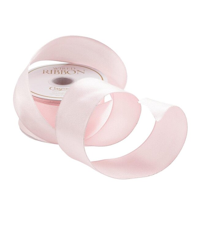 Solid Light Pink Wired Ribbon