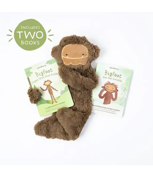 SLUMBER KINS Slumberkins Bigfoot Snuggler with 2 books