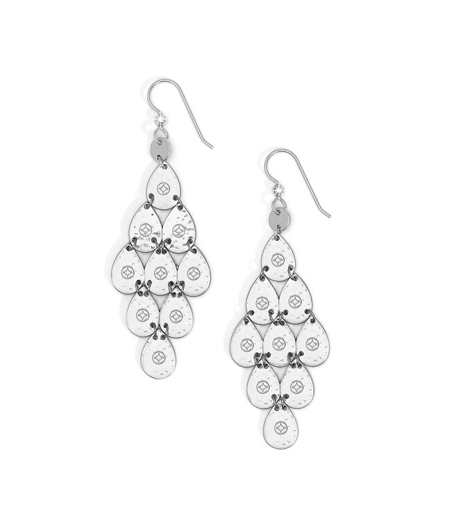 BRIGHTON Palm Canyon Teardrop French Wire Earrings Silver