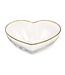 Heart Glass Bowl Clear/Gold