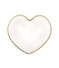 Heart Glass Bowl Clear/Gold