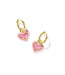 KENDRA SCOTT Ari Heart Enamel Frame Huggie Earrings