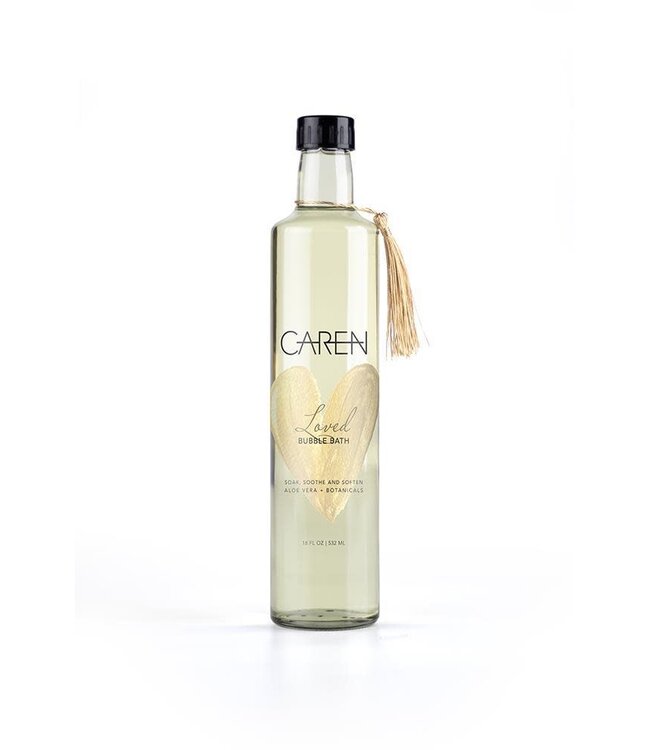 18 oz Loved Bubble Bath  Glass Bottle