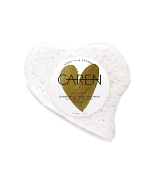 Loved White Heart Soap Sponge