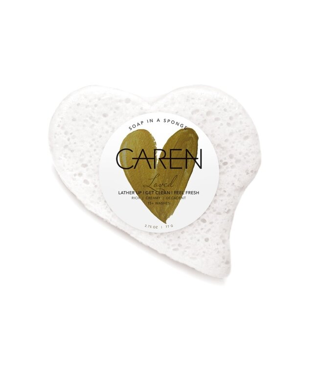 Loved White Heart Soap Sponge