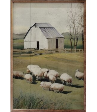 Sheep in Front of Barn