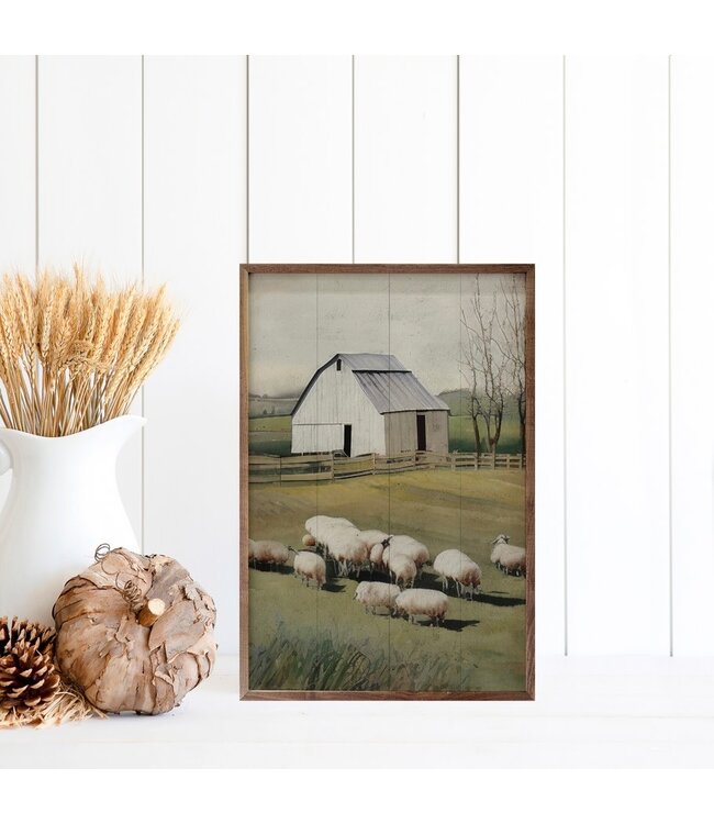 Sheep in Front of Barn