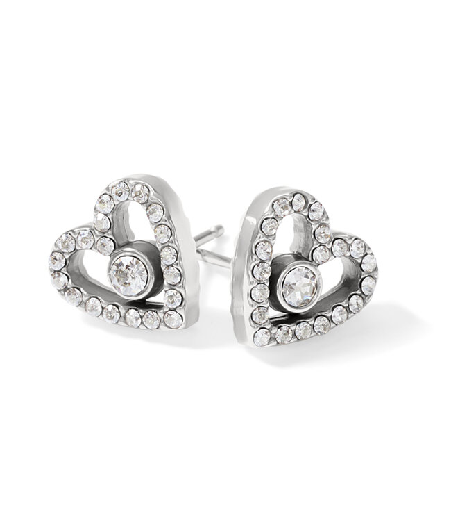 BRIGHTON Illumina Love Post Earrings Silver