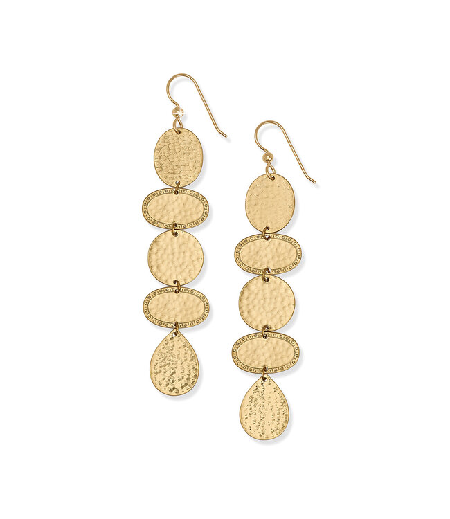 BRIGHTON Palm Canyon Long French Wire Earrings Gold