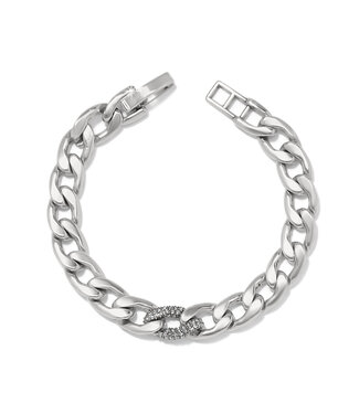 BRIGHTON Cleo Pave Link Silver Bracelet