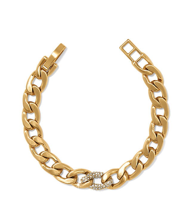 BRIGHTON Cleo Pave Link Gold Bracelet
