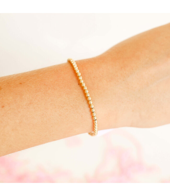 BEADED BLONDES Gold Beaded Bracelet