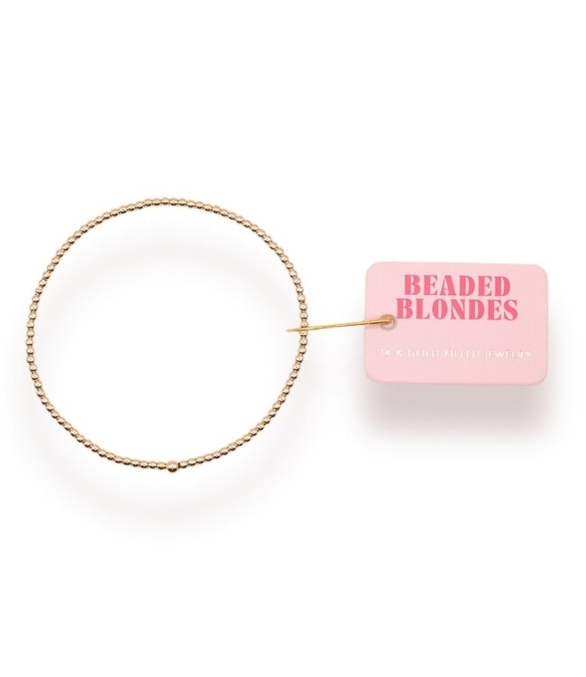 BEADED BLONDES Gold Beaded Bracelet