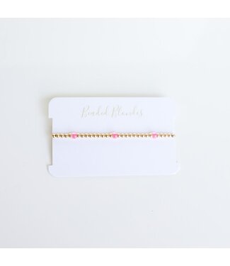 BEADED BLONDES 6.75" Hot Pink Poppi Bracelet