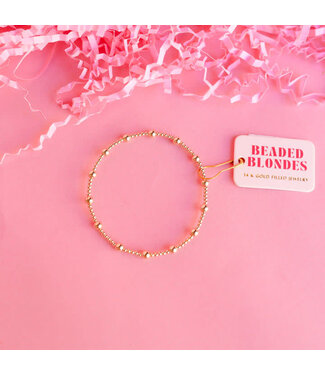 BEADED BLONDES 6.75" June Bracelet in Gold