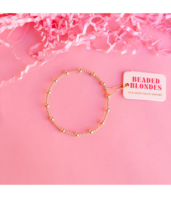 BEADED BLONDES 6.75" June Bracelet in Gold