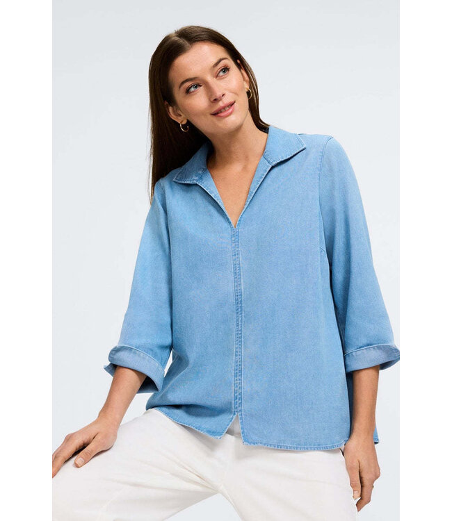 Agnes Tencel Denim 3/4 Sleeve Shirt