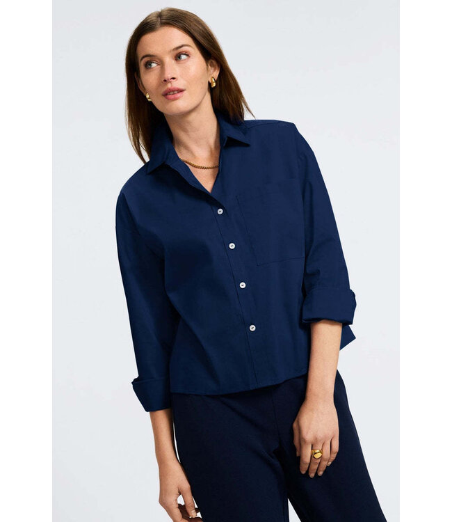 Marina No Iron Stretch Cotton Long Sleeve Shirt