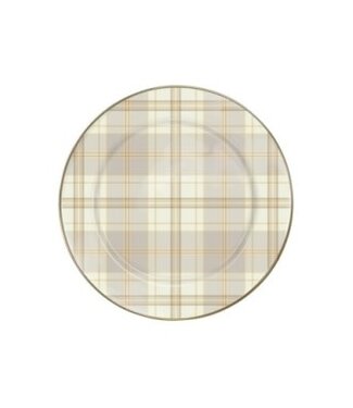 MACKENZIE CHILDS Tartan Latte Dinner Plate