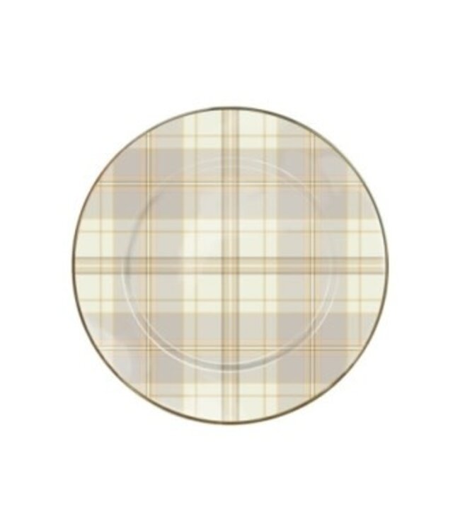 MACKENZIE CHILDS Tartan Latte Salad Plate