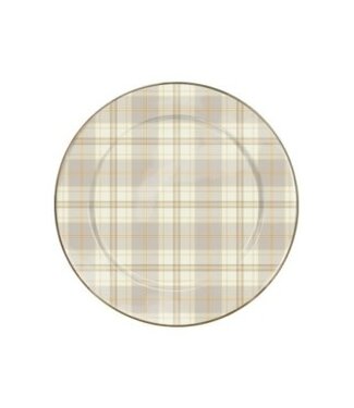 MACKENZIE CHILDS Tartan Latte Serving Platter