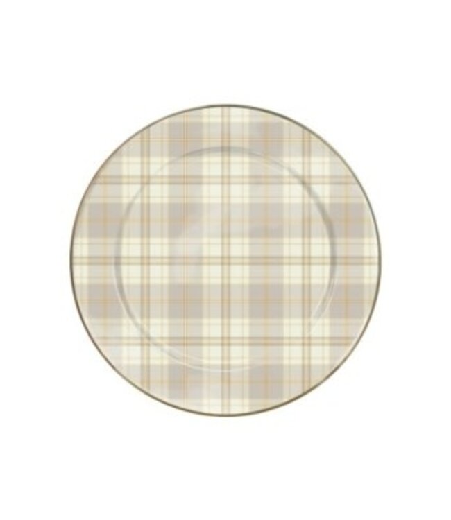 MACKENZIE CHILDS Tartan Latte Serving Platter
