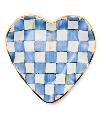MACKENZIE CHILDS Royal Check Fluted Heart Plate