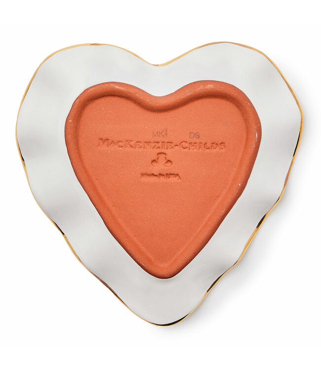 MACKENZIE CHILDS Royal Check Fluted Heart Plate