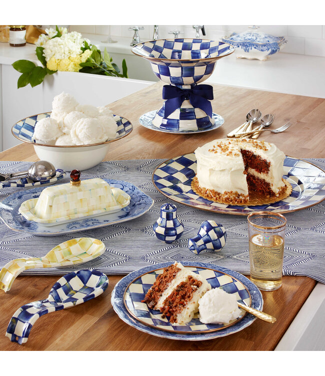 MACKENZIE CHILDS Royal Check Serving Platter