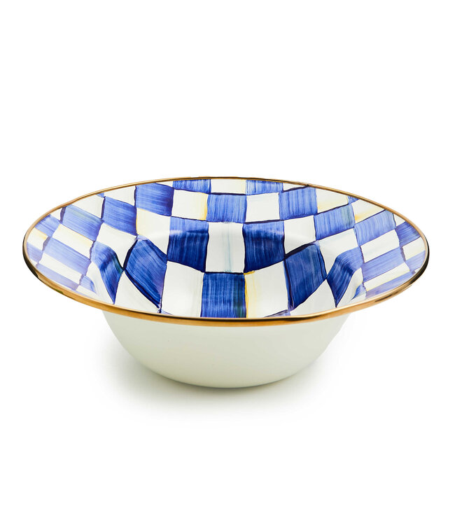 MACKENZIE CHILDS Royal Check Serving Bowl