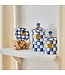 MACKENZIE CHILDS Royal Check Enamel Canister - Large