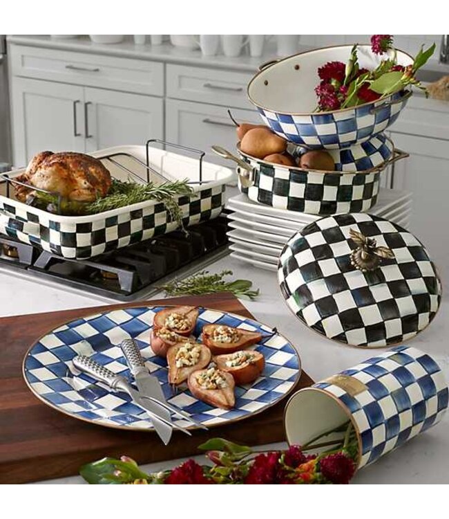 MACKENZIE CHILDS Royal Check Enamel Everything Bowl