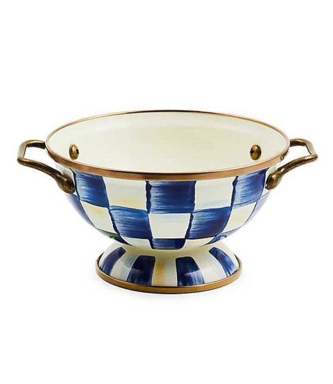 MACKENZIE CHILDS Royal Check Enamel Simply Anything Bowl